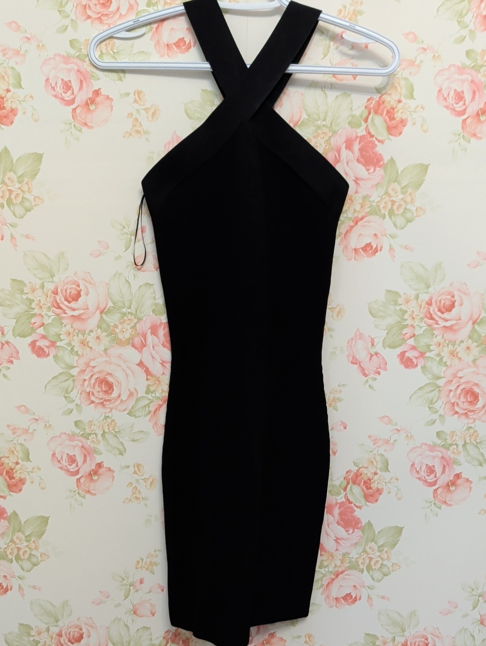 Babaton Black Criss Cross-Back Sheath Dress
